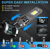 LED Λάμπες MAXGTRS H8 / H9 / H11 / H16 - CANBUS Υψηλή Φωτεινότητα & Εύκολη Εγκατάσταση 20000LM – 6000K (Σετ 2τμχ)