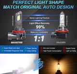 LED Λάμπες MAXGTRS H8 / H9 / H11 / H16 - CANBUS Υψηλή Φωτεινότητα & Εύκολη Εγκατάσταση 20000LM – 6000K (Σετ 2τμχ)