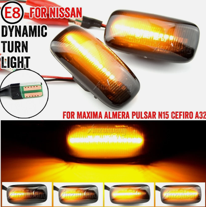 Φλας Led Dynamic για NISSAN- 2 Τμχ SMOKED