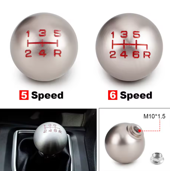 Λεβιέ Ταχυτήτων Αλουμινίου  JDM Ball Style - 6 Σχεσεων - σπειρωμα M10x1.5 – Universal Replacement