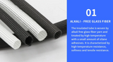 Πυρίμαχη Κάλτσα Fiberglass έως 600°C – Φ2,5mm - Μαυρο
