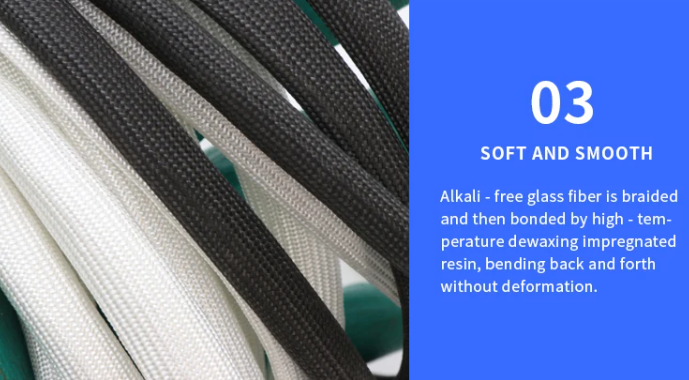 Πυρίμαχη Κάλτσα Fiberglass έως 600°C – Φ2,5mm - Μαυρο