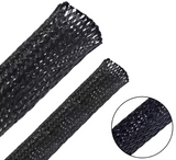 Κάλτσα Οργάνωσης & Προστασίας Καλωδίων (Snake Skin) – Ελαστική Πλεκτή Sleeve -Φ10mm - μαυρο