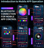 LED Φωτισμός Αυτοκινήτου Ambient symphony Light Kit (6 τμχ) με Bluetooth-App & Αισθητήρα Ήχου