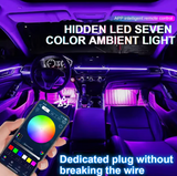 LED Φωτισμός Αυτοκινήτου Ambient symphony Light Kit (6 τμχ) με Bluetooth-App & Αισθητήρα Ήχου