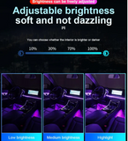 LED Φωτισμός Αυτοκινήτου Ambient symphony Light Kit (6 τμχ) με Bluetooth-App & Αισθητήρα Ήχου