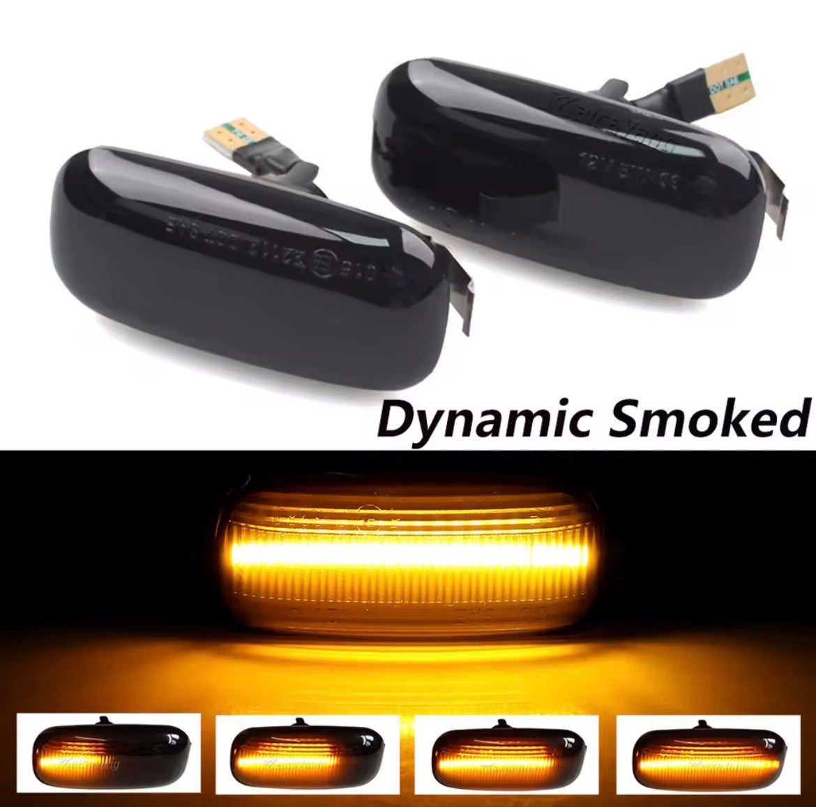 Φλας Led Dynamic για AUDI - 2 Τμχ SMOKED