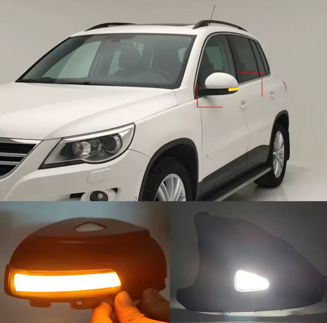 Φλας Led Dynamic Για VW TIGUAN MK1- 2 Τμχ SMOKED