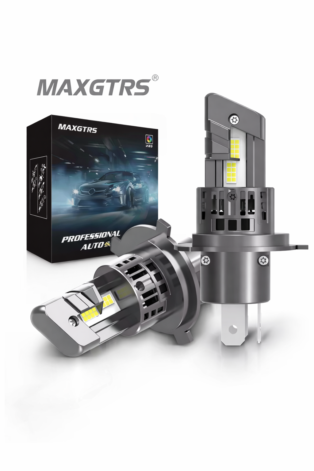 LED Λάμπες MAXGTRS H4 / 9003 / HB2 CANBUS Υψηλή Φωτεινότητα & Εύκολη Εγκατάσταση 20000LM – 6000K (Σετ 2τμχ)
