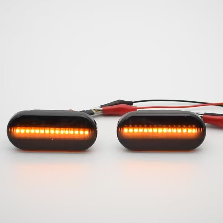 Φλας Led Dynamic για VW-FORD-SEAT-SKODA- 2 Τμχ SMOKED