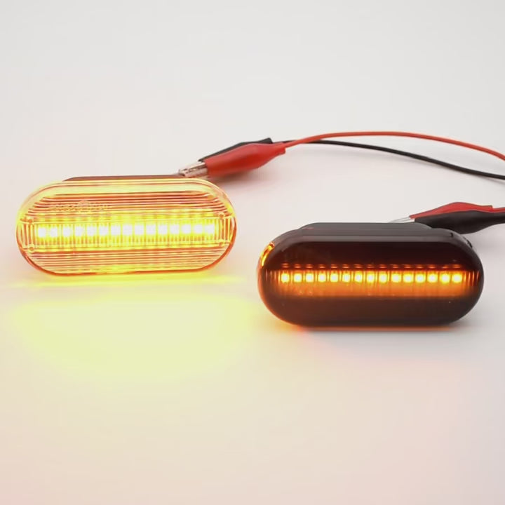 Φλας Led Dynamic για VW-FORD-SEAT-SKODA- 2 Τμχ CRYSTAL