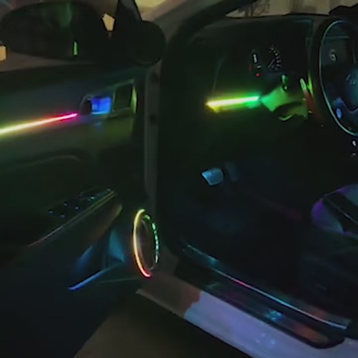 LED Φωτισμός Αυτοκινήτου Ambient symphony Light Kit (6 τμχ) με Bluetooth-App & Αισθητήρα Ήχου
