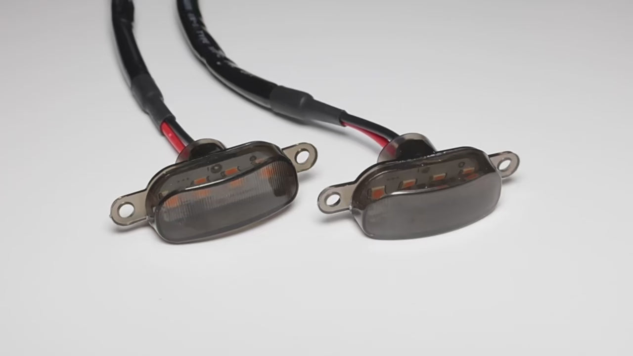 LED Φώτα Γρίλιας Αυτοκινήτου DRL- 12V – Universal, Πορτοκαλί , Αδιάβροχα, 4 Τμχ